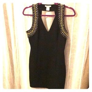 Gorgeous Beaded Black Cocktail Dress